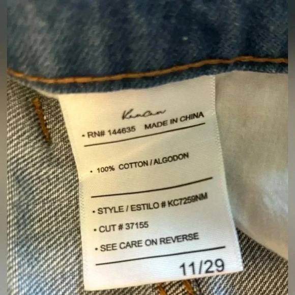 Kancan High Rise Juniors Denim Shorts Size 11. NWT. Measurements in pictures. - Picture 10 of 14